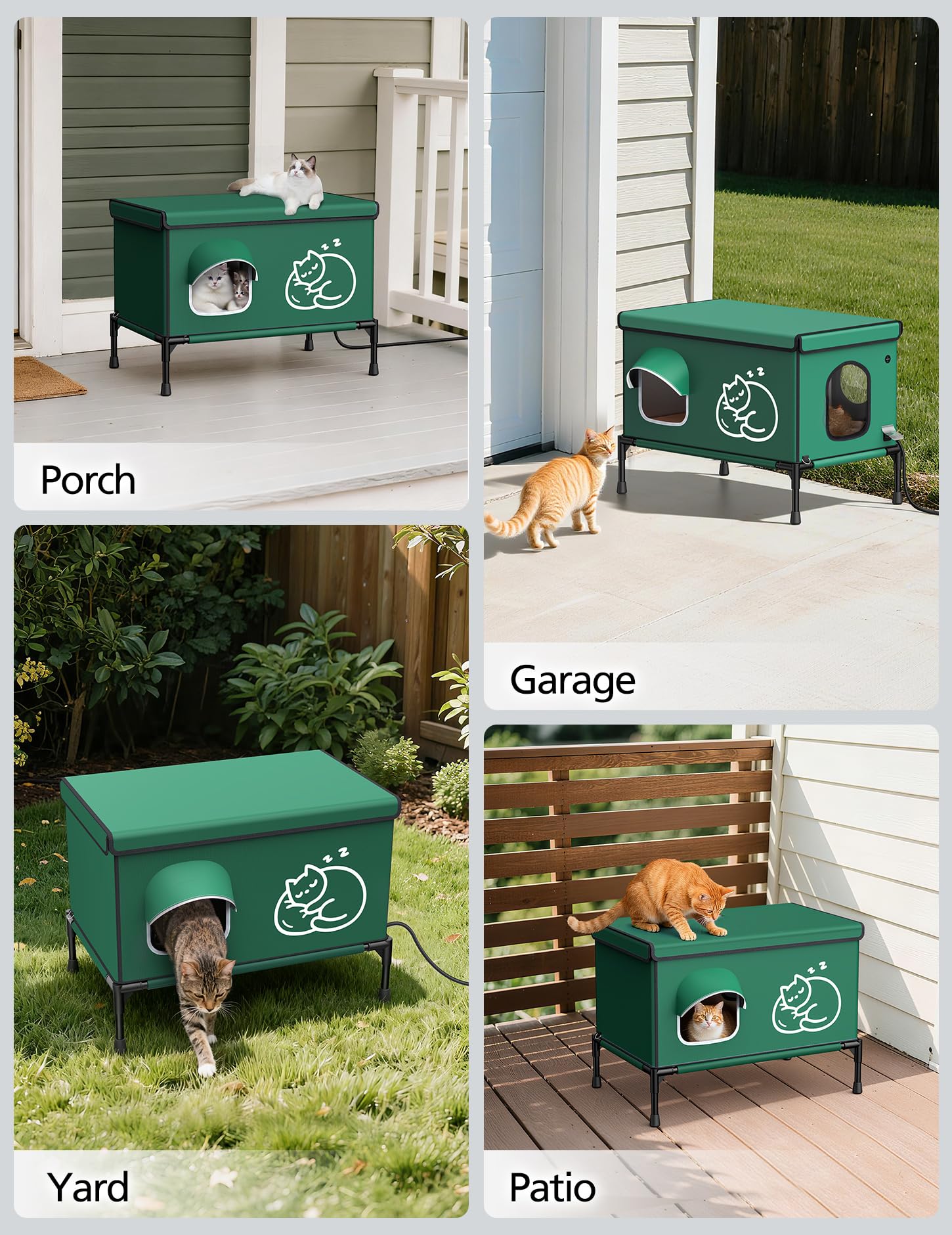 Chumajor heated cat house tool-free assembly makes setup quick and simple.