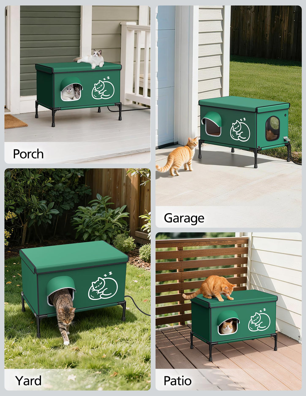Chumajor heated cat house tool-free assembly makes setup quick and simple.