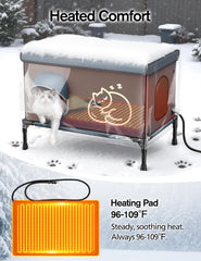 Chumajor insulated six-layer shelter showing warmth retention in winter.