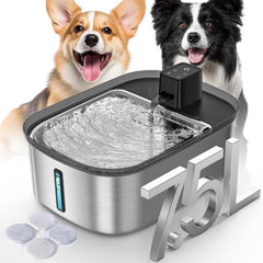 Chumajor wireless 7.5L fountain front view for continuous hydration on demand.