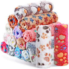 Chumia fleece pet blanket with paw pattern offers cozy warmth for dogs and cats