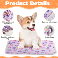 Chumia paw-pattern brown blankets suitable for sofas, beds, cages