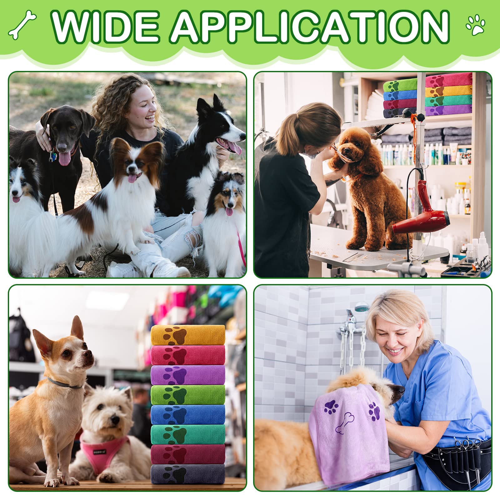Chumia towels suitable for both cats and dogs in grooming routines