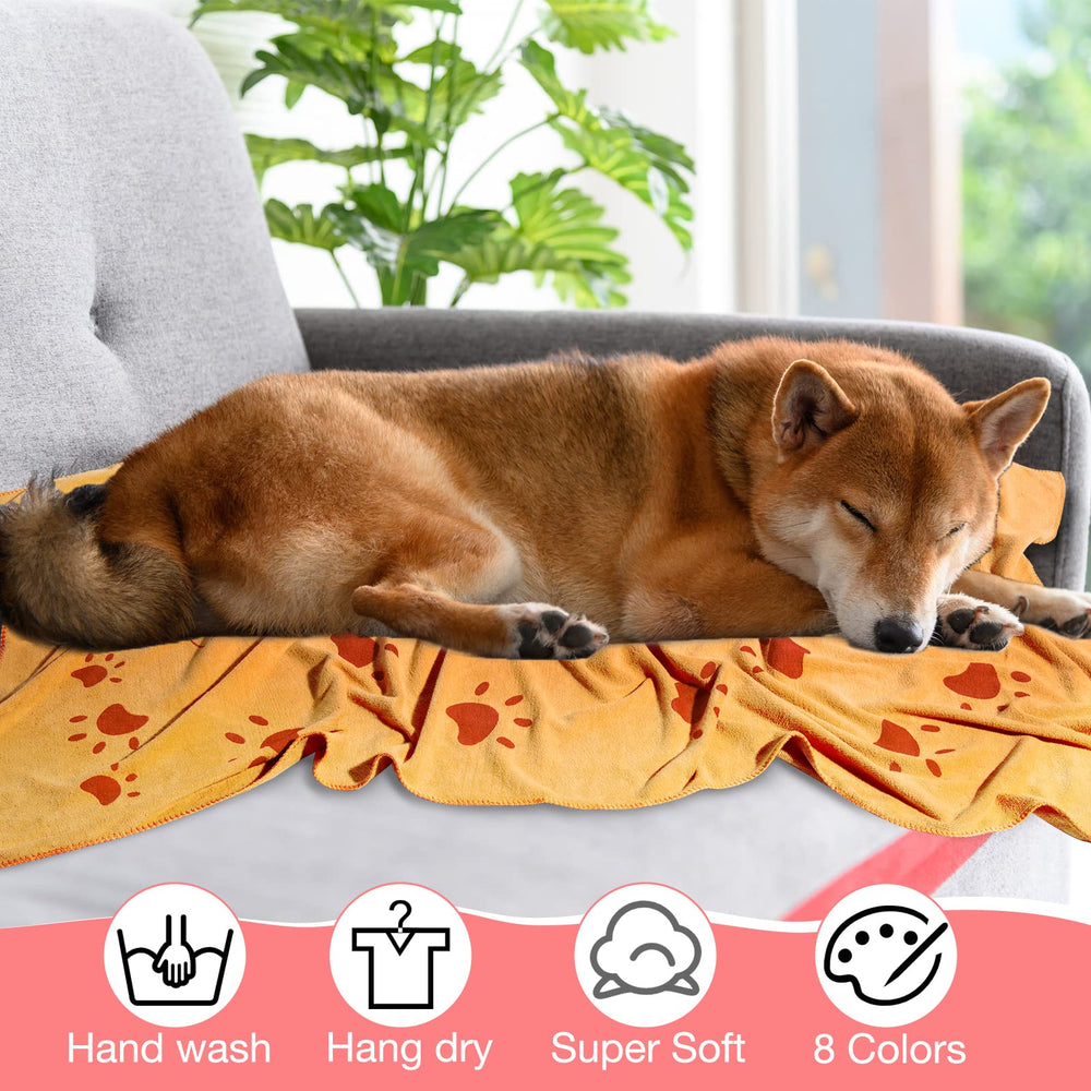 Chumia towel protects sofa and furniture during pet drying.