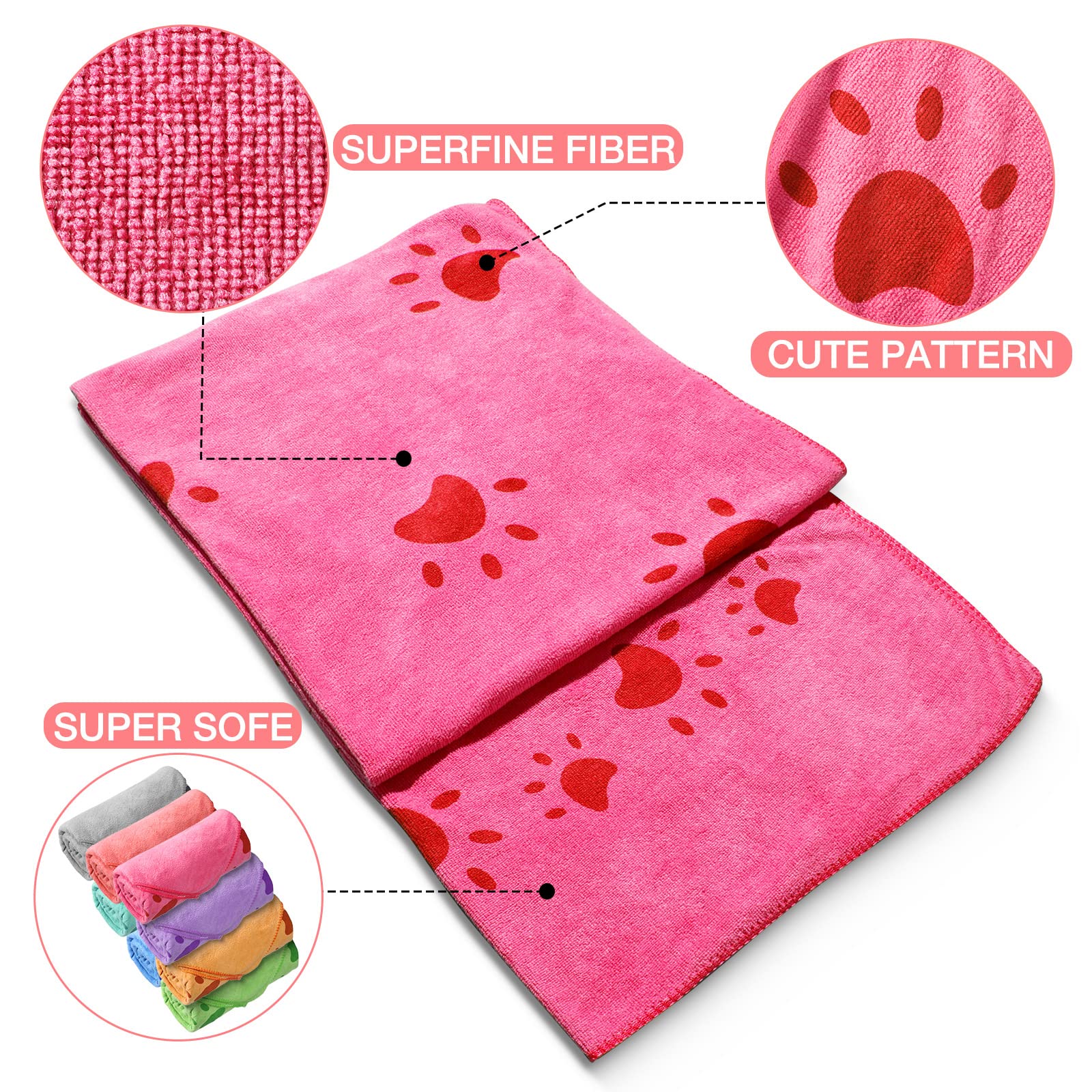 Chumia dog towel in use during bath showcases soft microfiber drying.