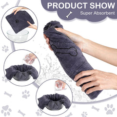 Chumia dog towels measure 40x24 inches for medium pets