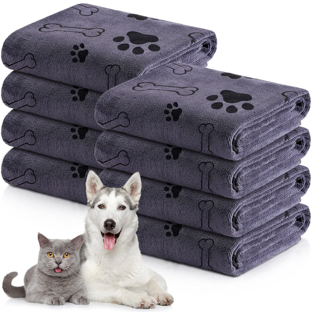 Chumia 8-pcs dog towels set packaged for convenient bath routine