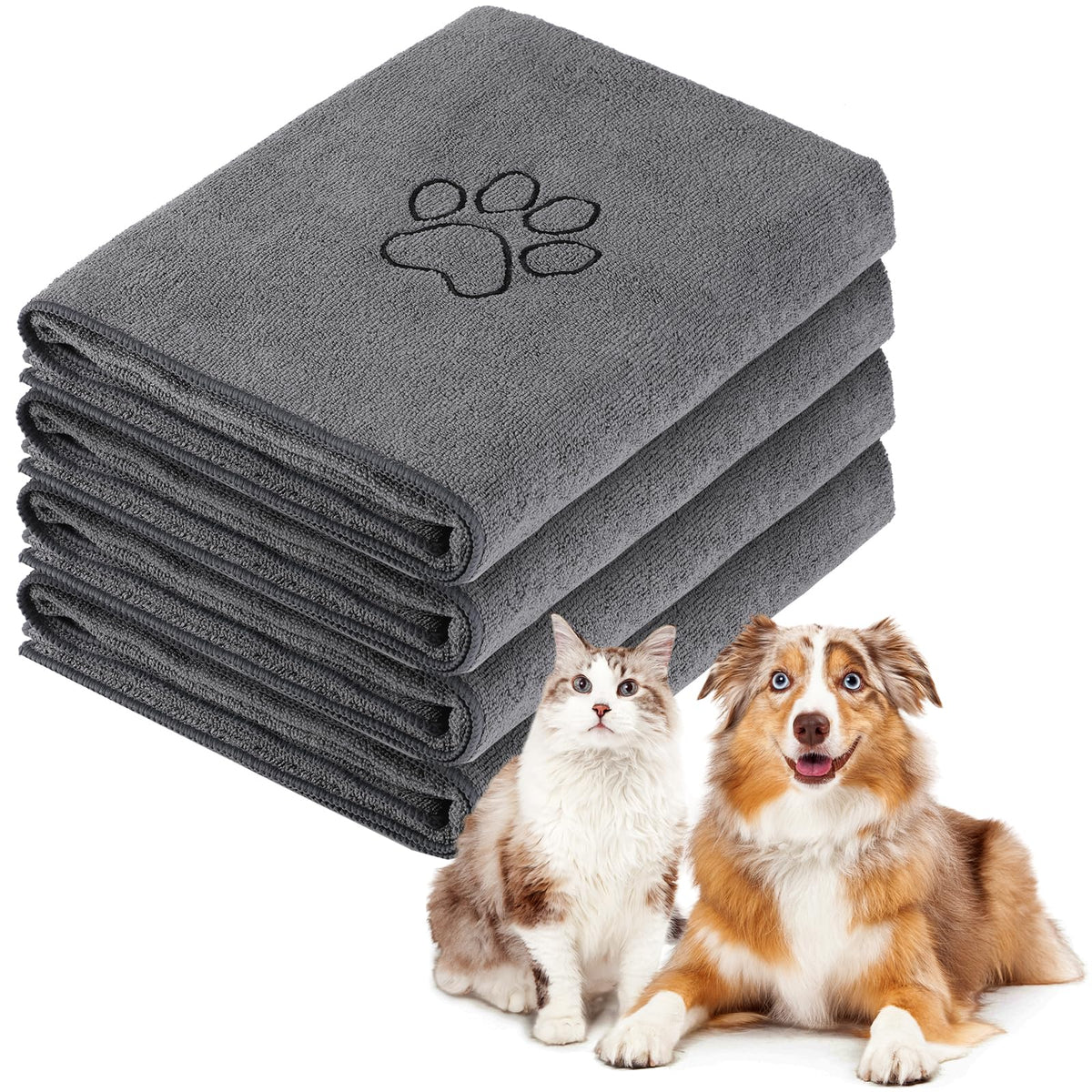 Chumia dog towels absorbent large 30x50 inch for quick drying after baths