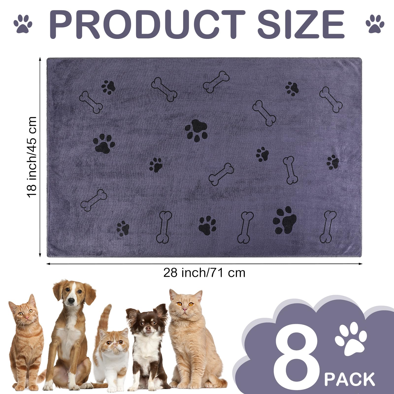Chumia dog towels absorbent microfiber close-up highlighting quick-dry performance after bath.