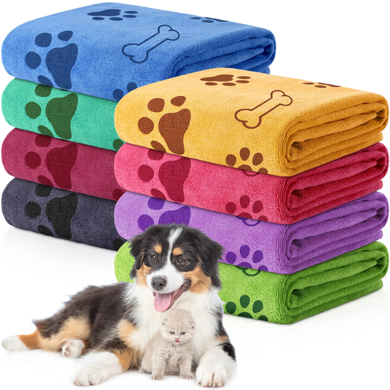 Chumia dog towels in a 40x24 size ready for post-bath drying and soft feel
