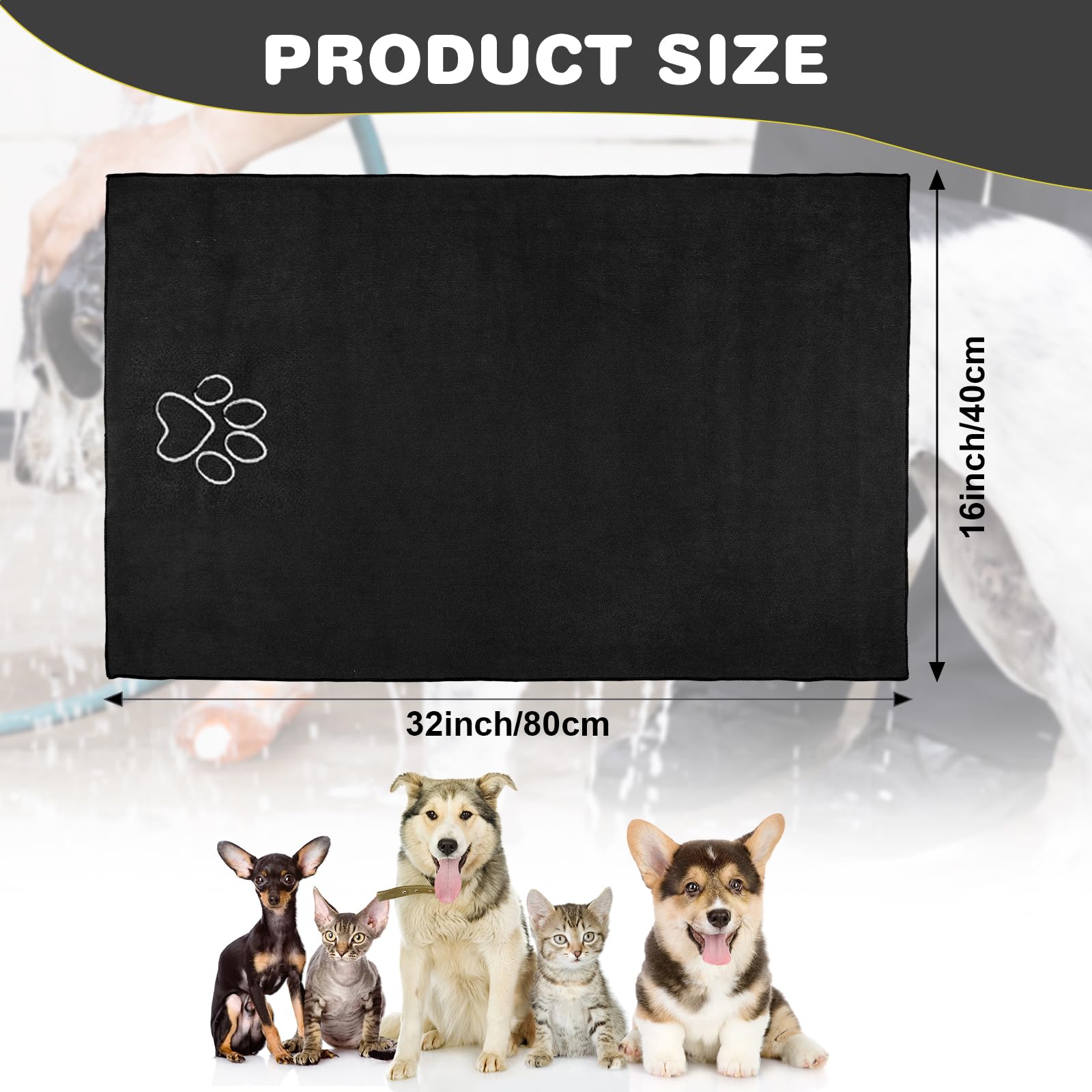 Chumia dog towels for drying pets after bath in home or car
