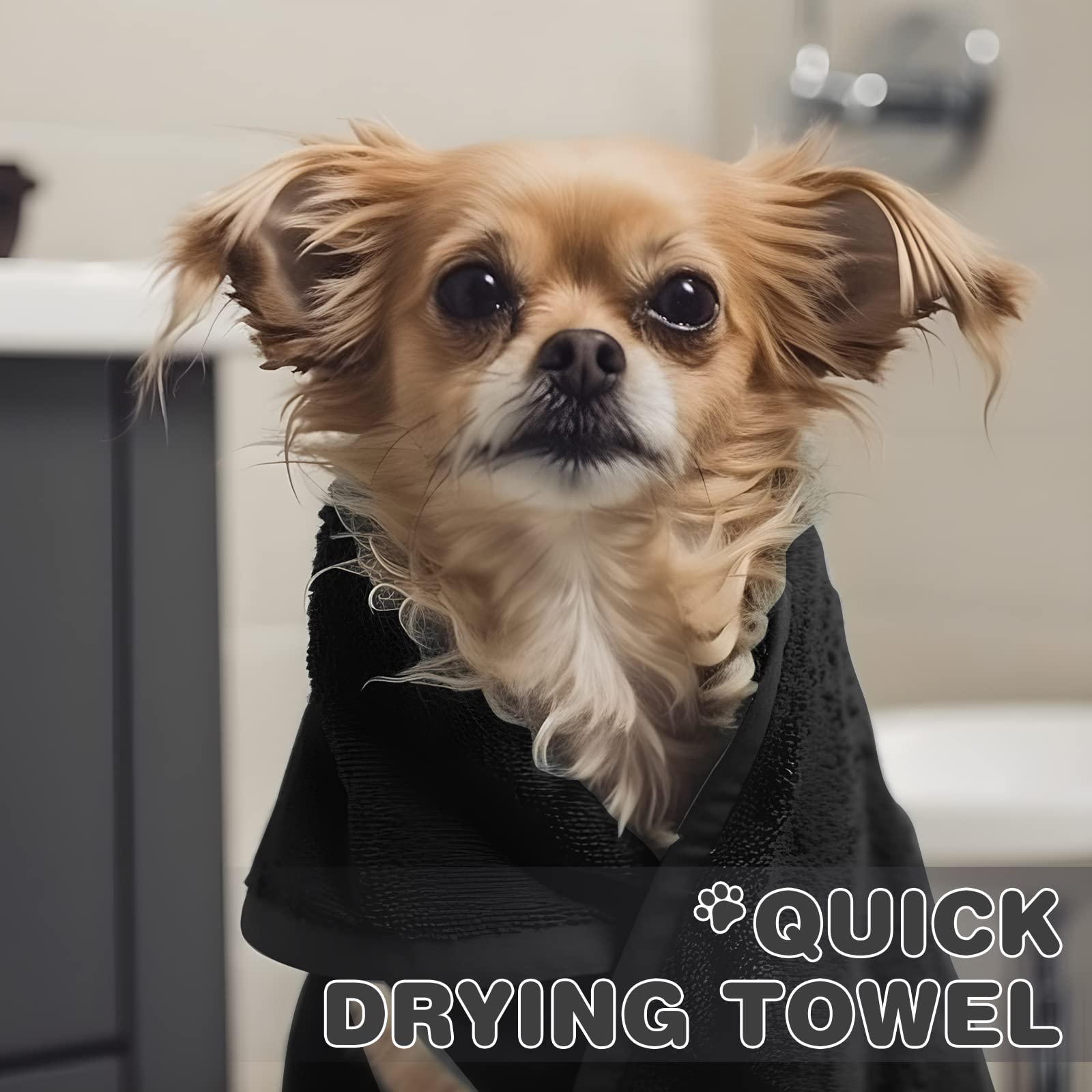 Chumia four-pack black towels offer daily-use versatility and replacements