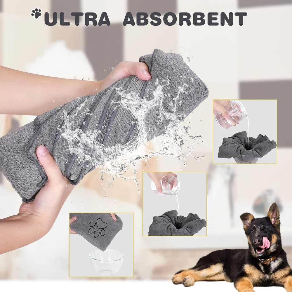 Chumia towel shown in car for portable pet drying