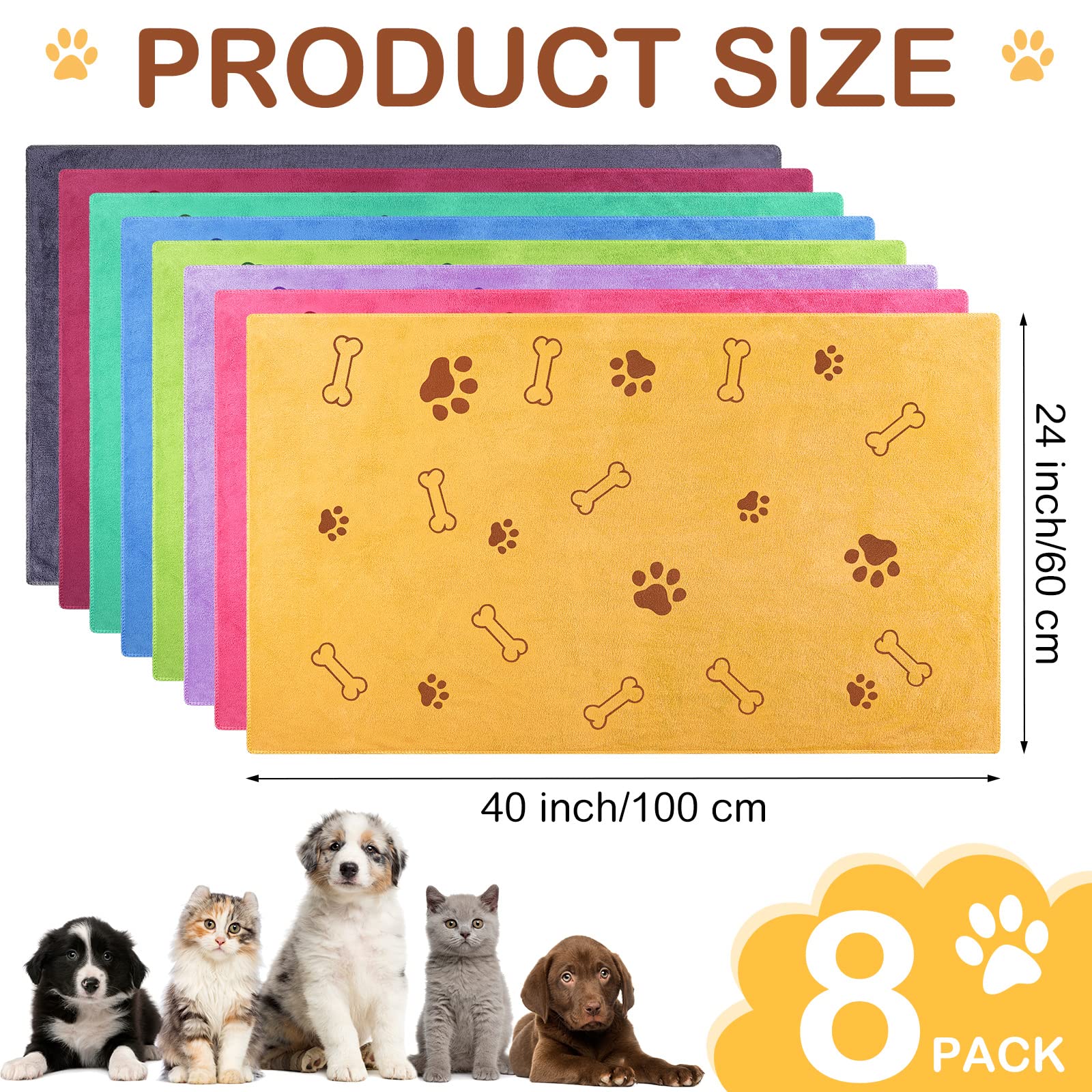 Chumia towels with paw-print design highlighted for bath time joy