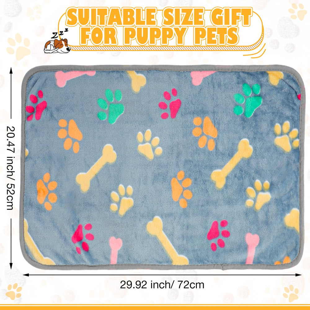 Chumia fleece pet blanket with paws pattern for playful comfort and decor