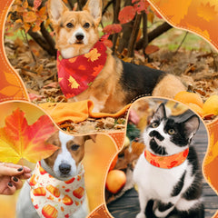 Chunful adjustable triangle dog scarf for secure fit.