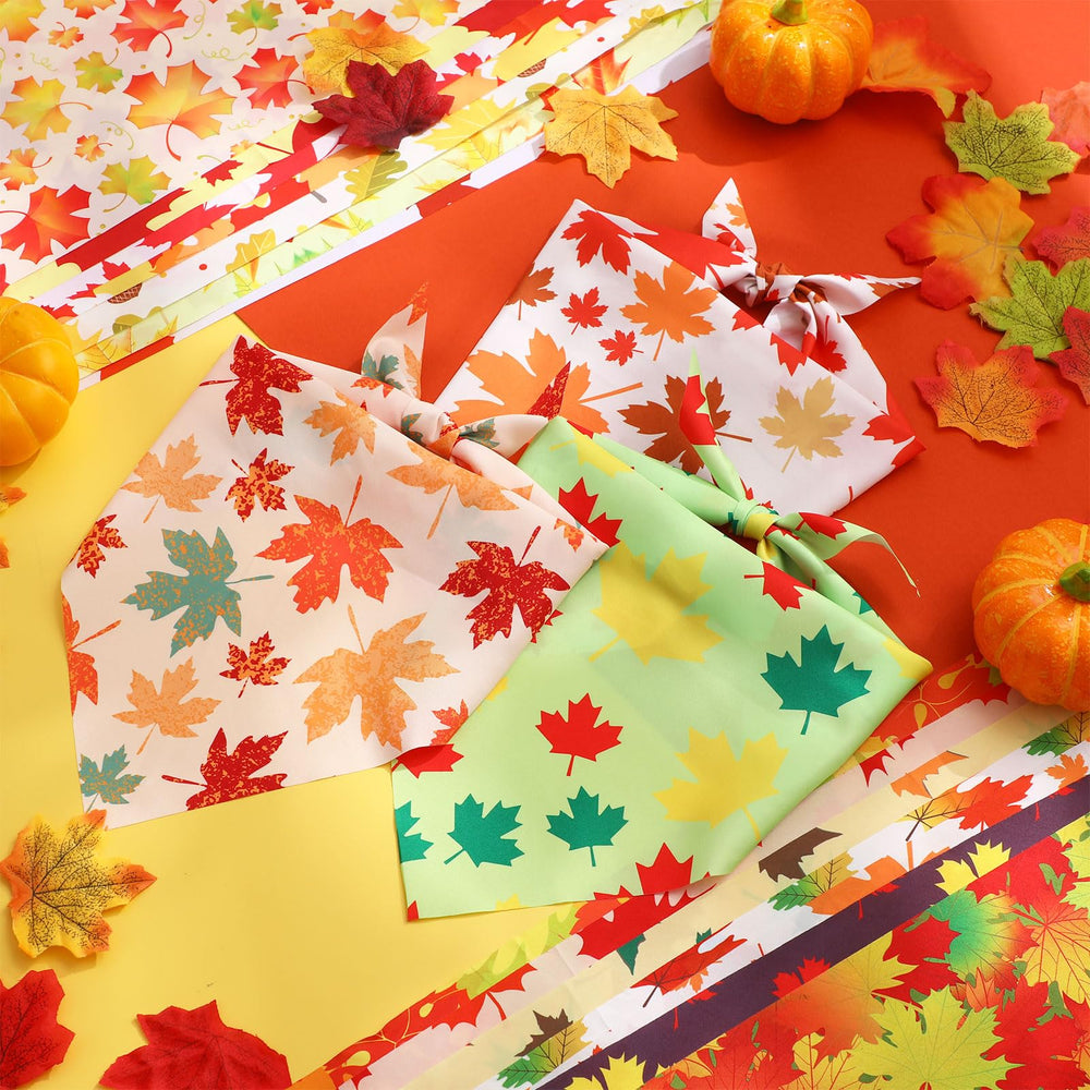 Chunful autumn photo shoot bandana captures cozy harvest-time vibe.