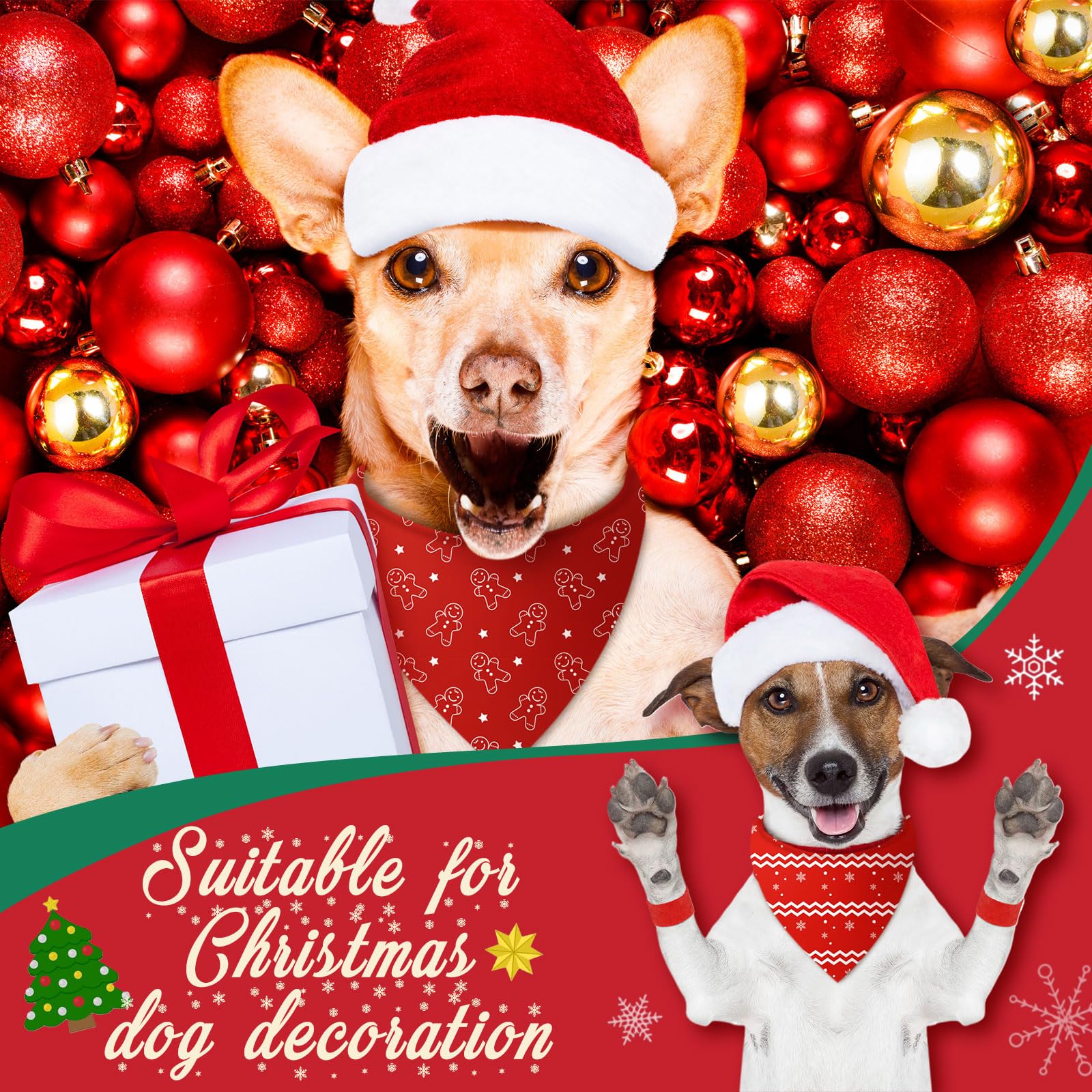 Chunful dog bandanas elk pattern adds playful holiday charm to pet outfits