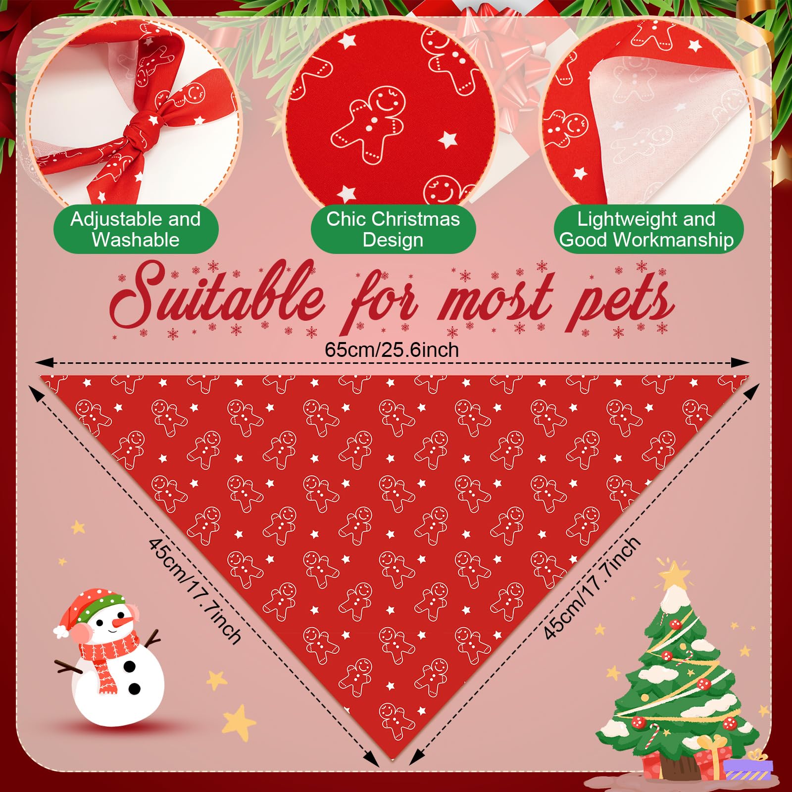 Chunful snowflakes bandana set brings cozy winter vibe to dogs
