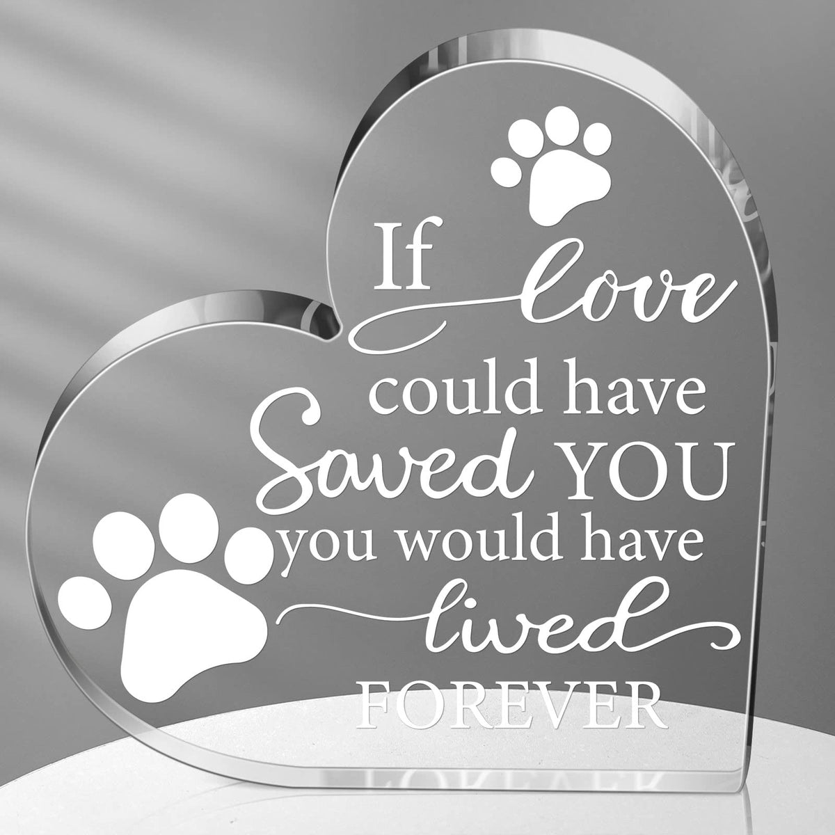 Chunful pet memorial heart design with paw prints for a heartfelt keepsake