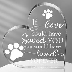 Chunful pet memorial heart design with paw prints for a heartfelt keepsake