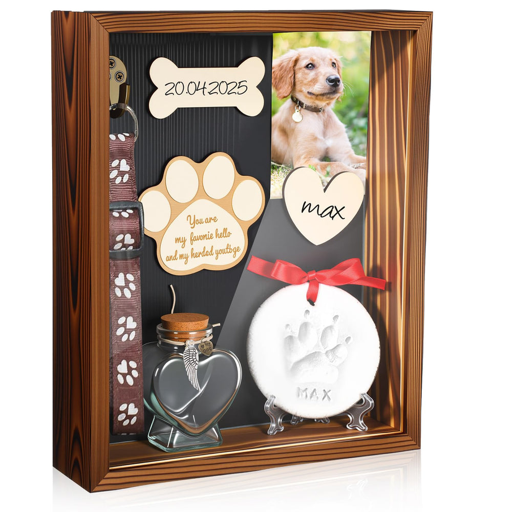 Chunful pet memorial shadow box front view ready for lasting memories