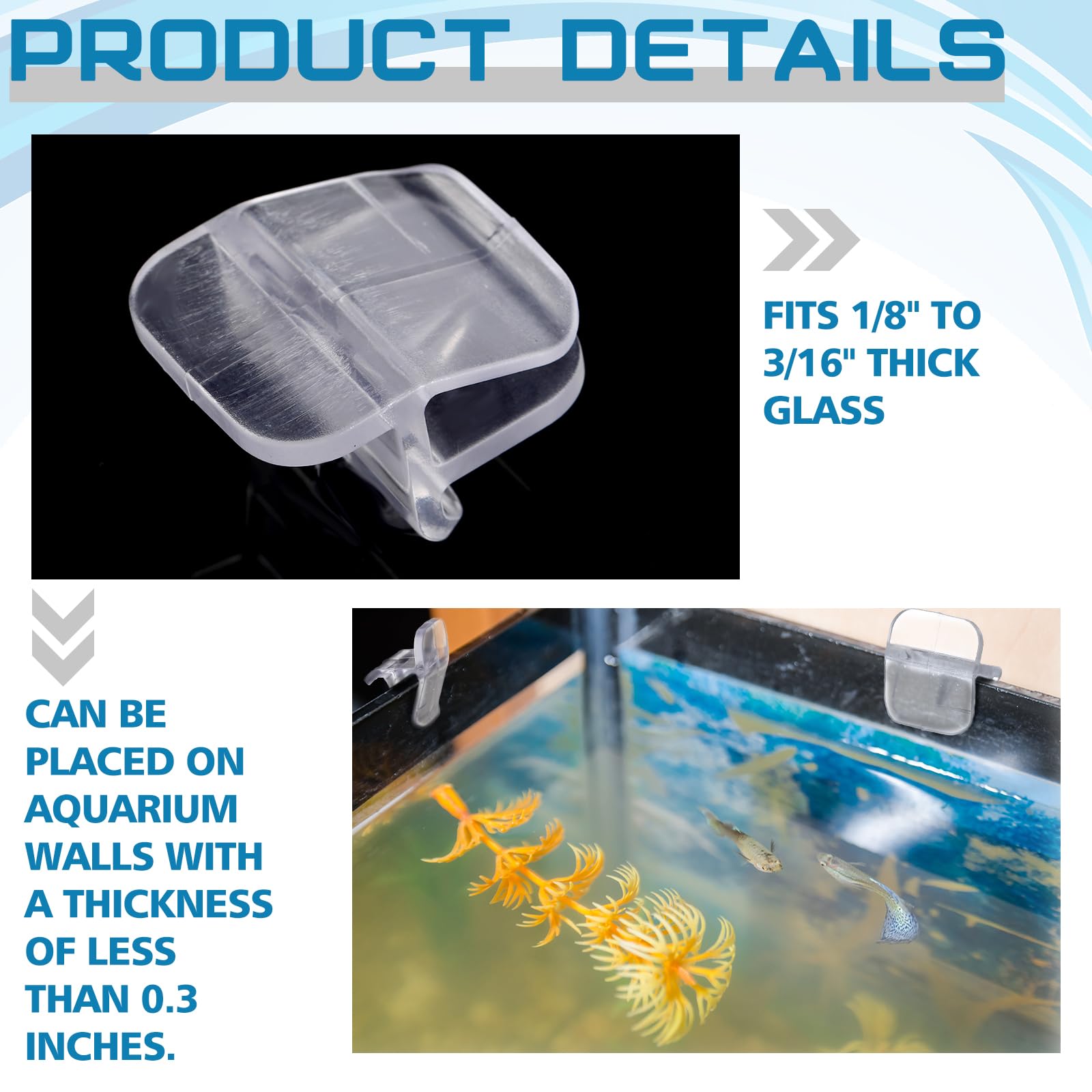 Chunful rimless lid clip demonstrating one-eighth to three-sixteenths inch compatibility
