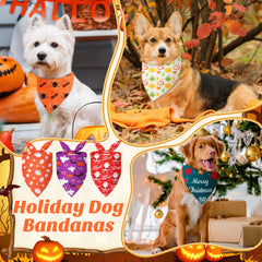 Chunful Santa Claus dog bandana for joyful holiday photos