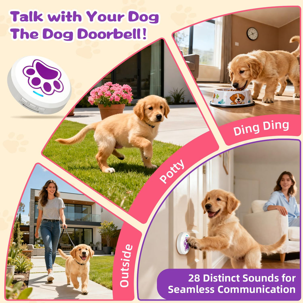 ChunHee Dog Door Bells chew-proof housing protects against heavy chewing.