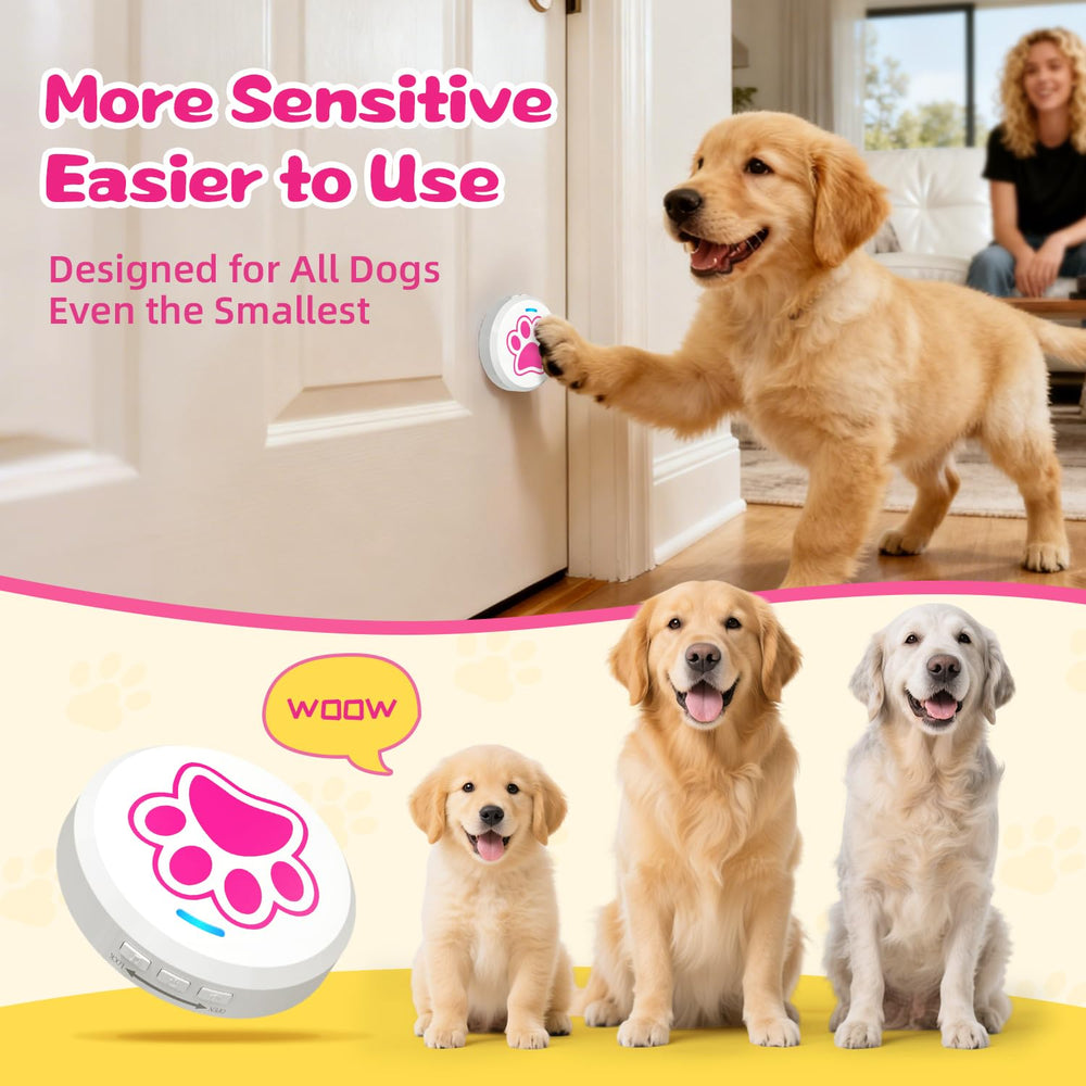 ChunHee Dog Door Bells self-adhesive stickers for renter-friendly mounting
