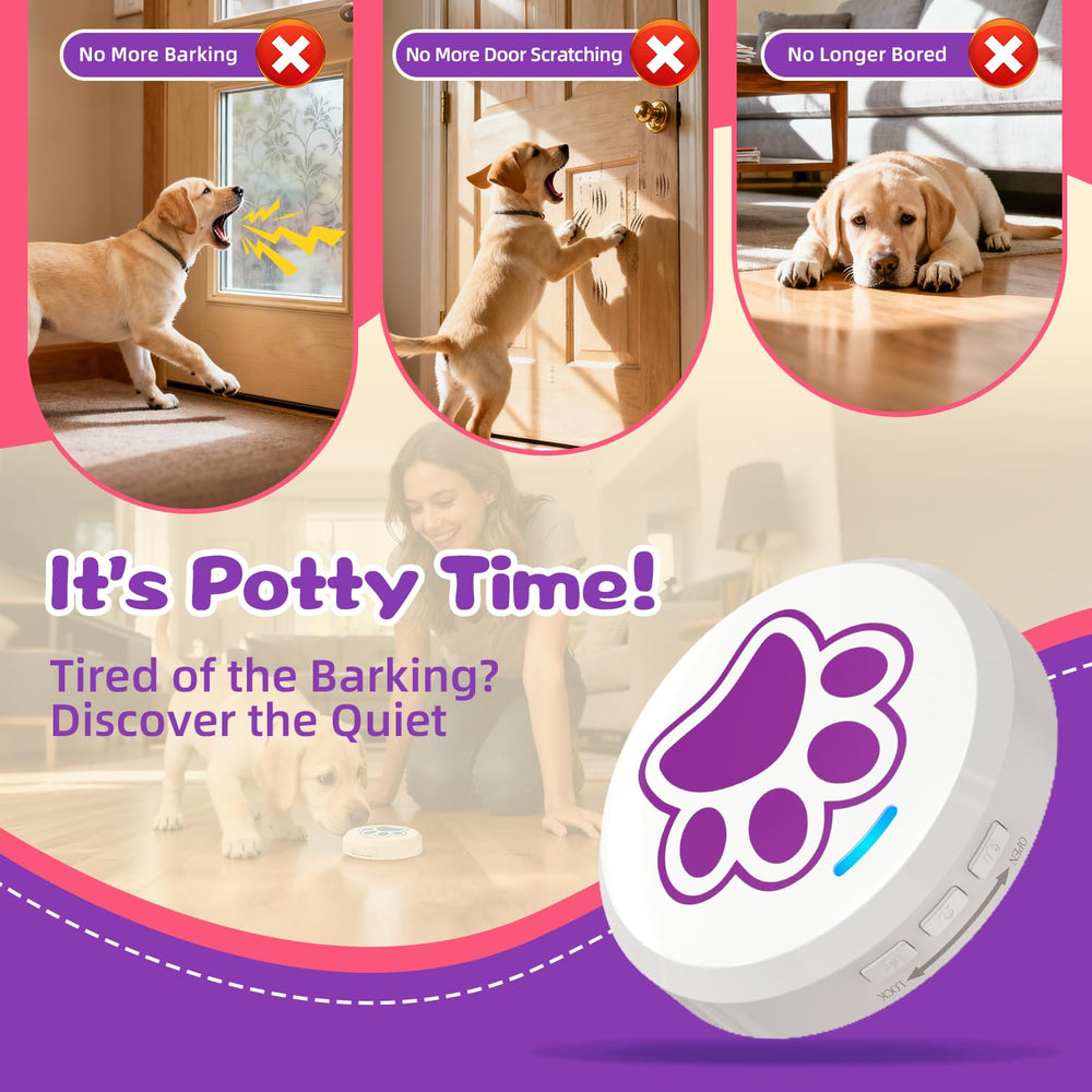 ChunHee Dog Door Bells touch zone for gentle signaling by puppies.