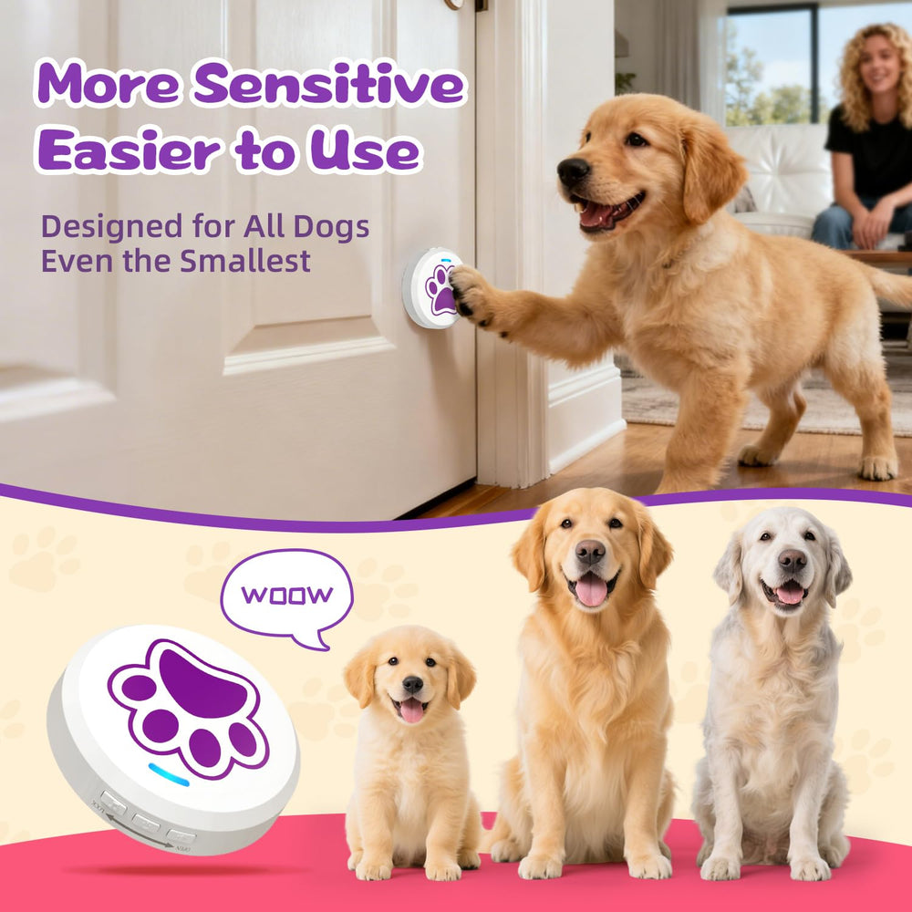 ChunHee Dog Door Bells multiple training scenarios for outside, potty, hungry cues.