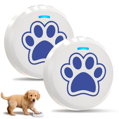 ChunHee dog training bells door setup showing easy installation and signaling outdoors