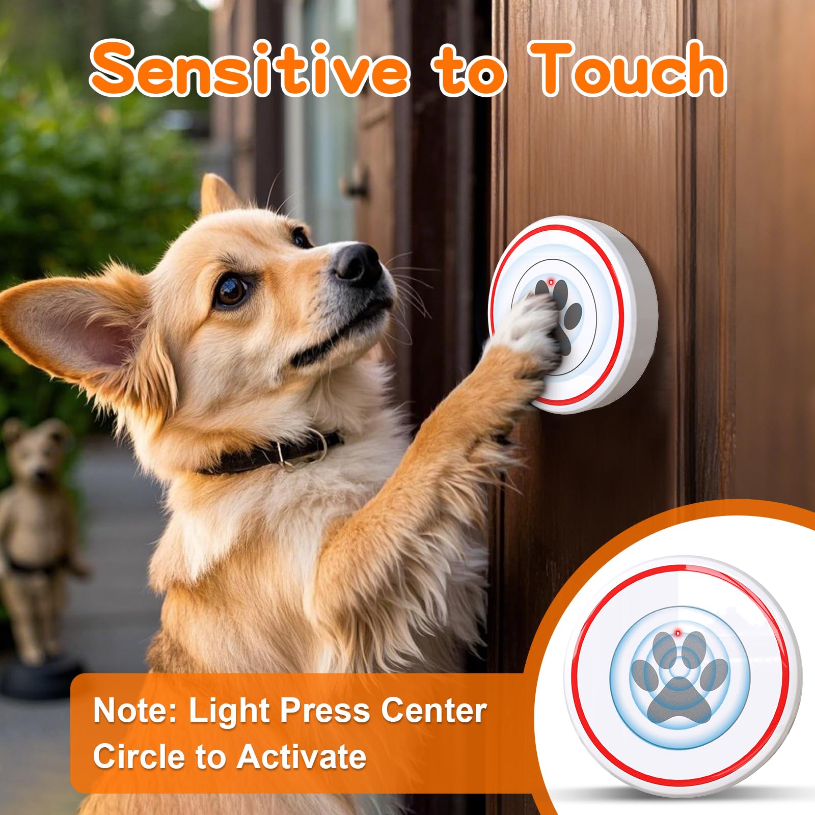ChunHee smart dog door bell volume indicator highlights audible status for monitoring.
