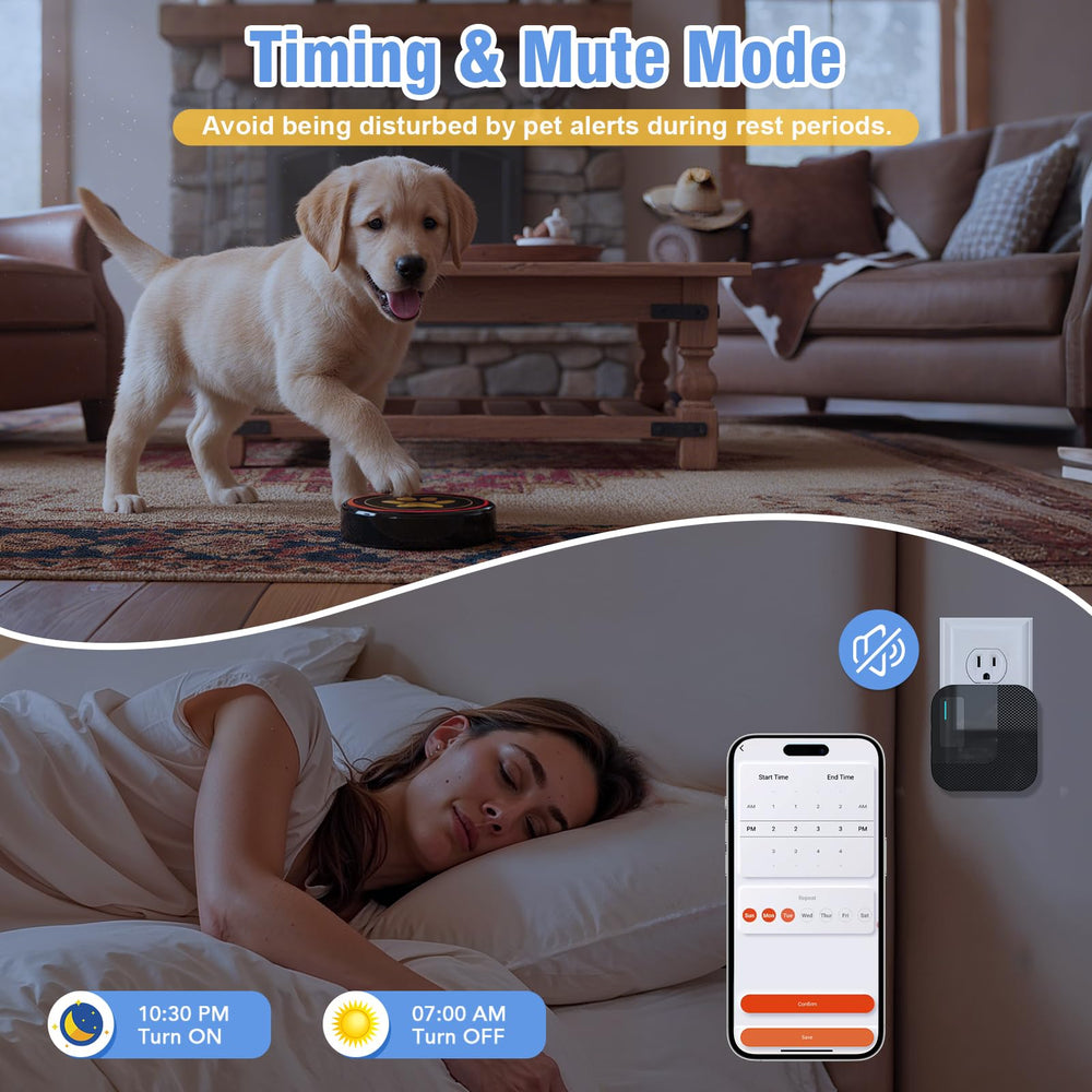 ChunHee WiFi smart dog door bell offers up to 500 ft range.