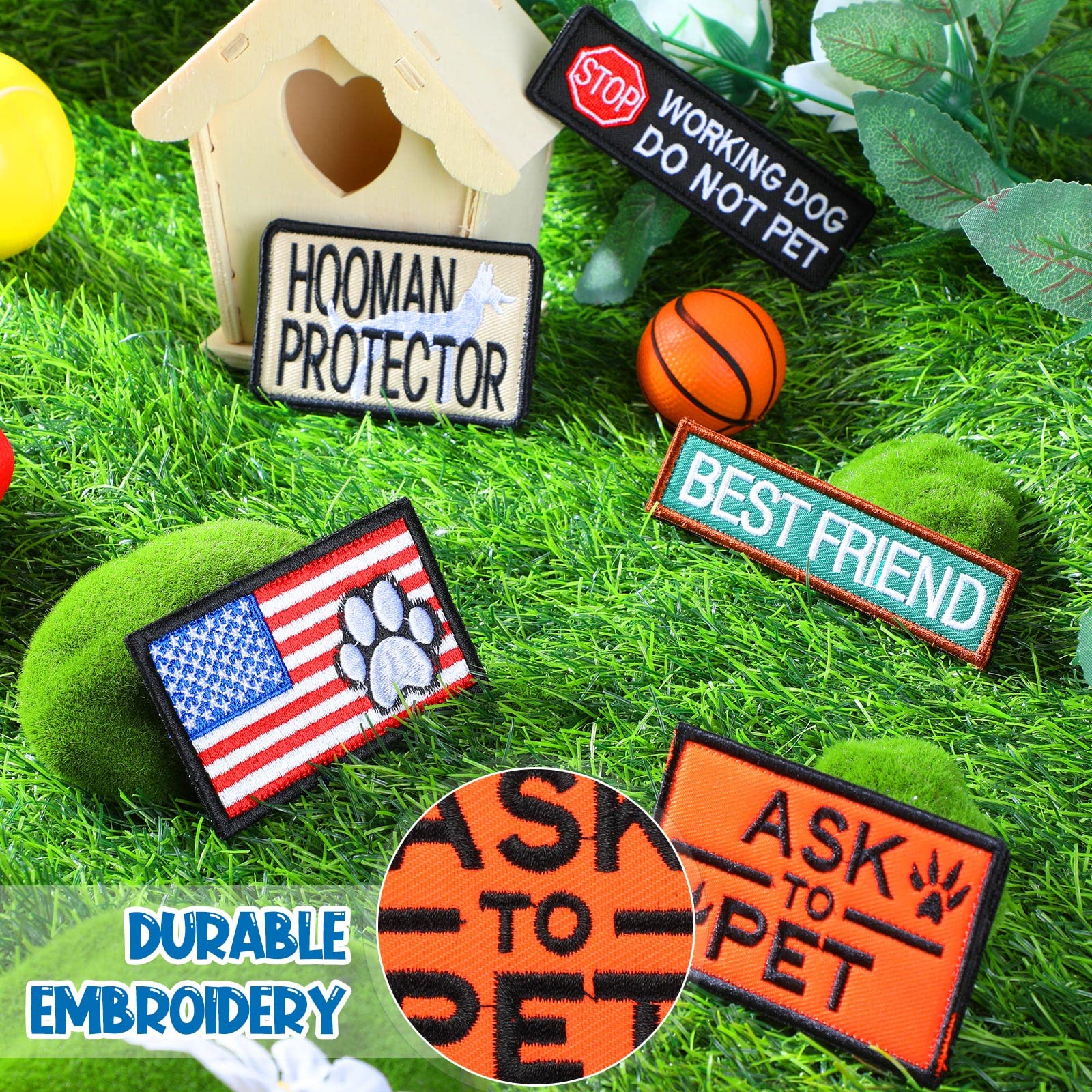 Chunyin patches size dimensions 8x5 cm and 10x2.5 cm for versatile attachment.
