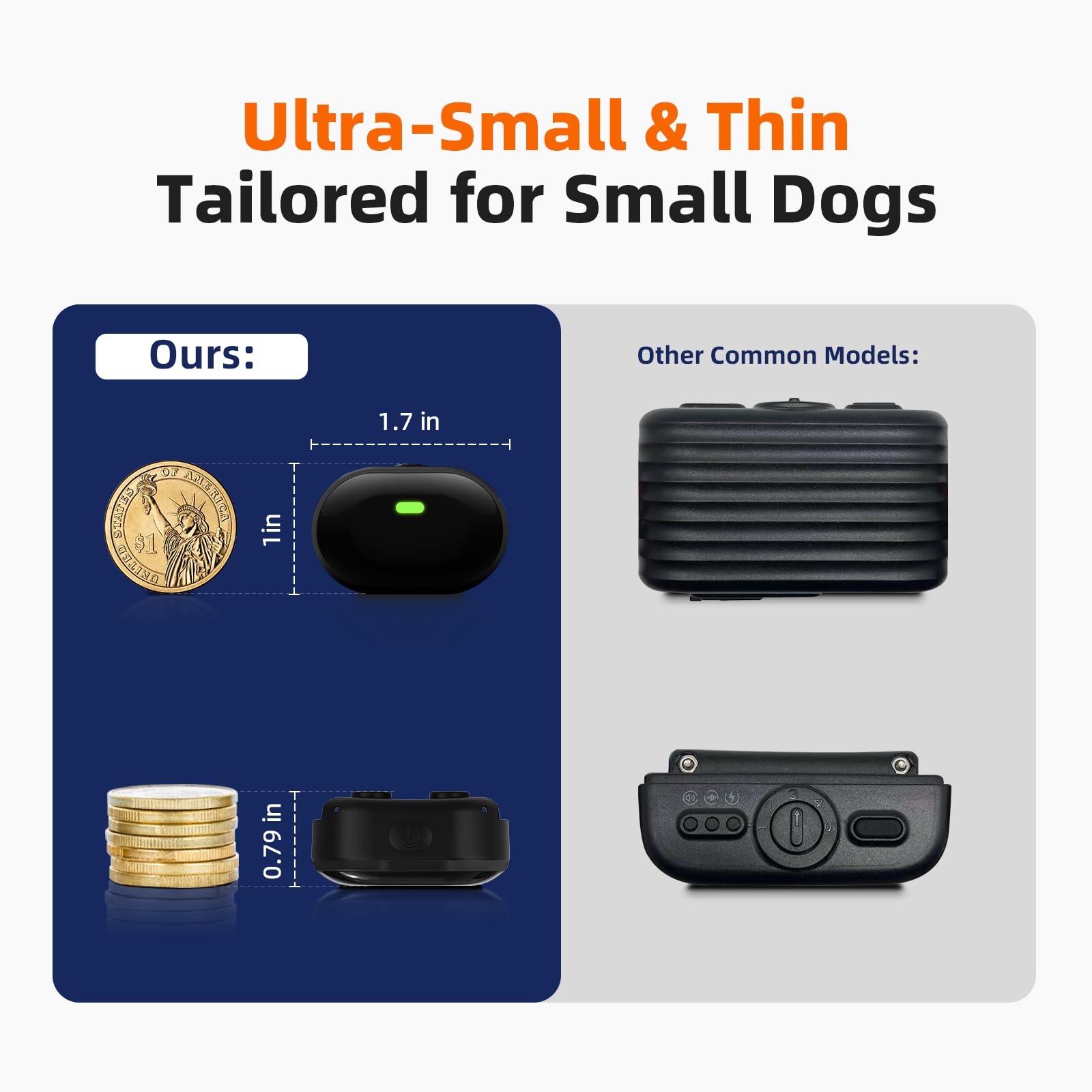 Chupolik ultra-small collar strap close-up shows adjustable breathable weave for comfort