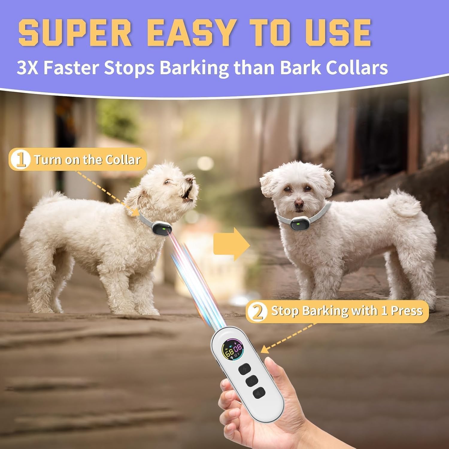 Chupolik fast-charging collar with magnetic dock ready for training.
