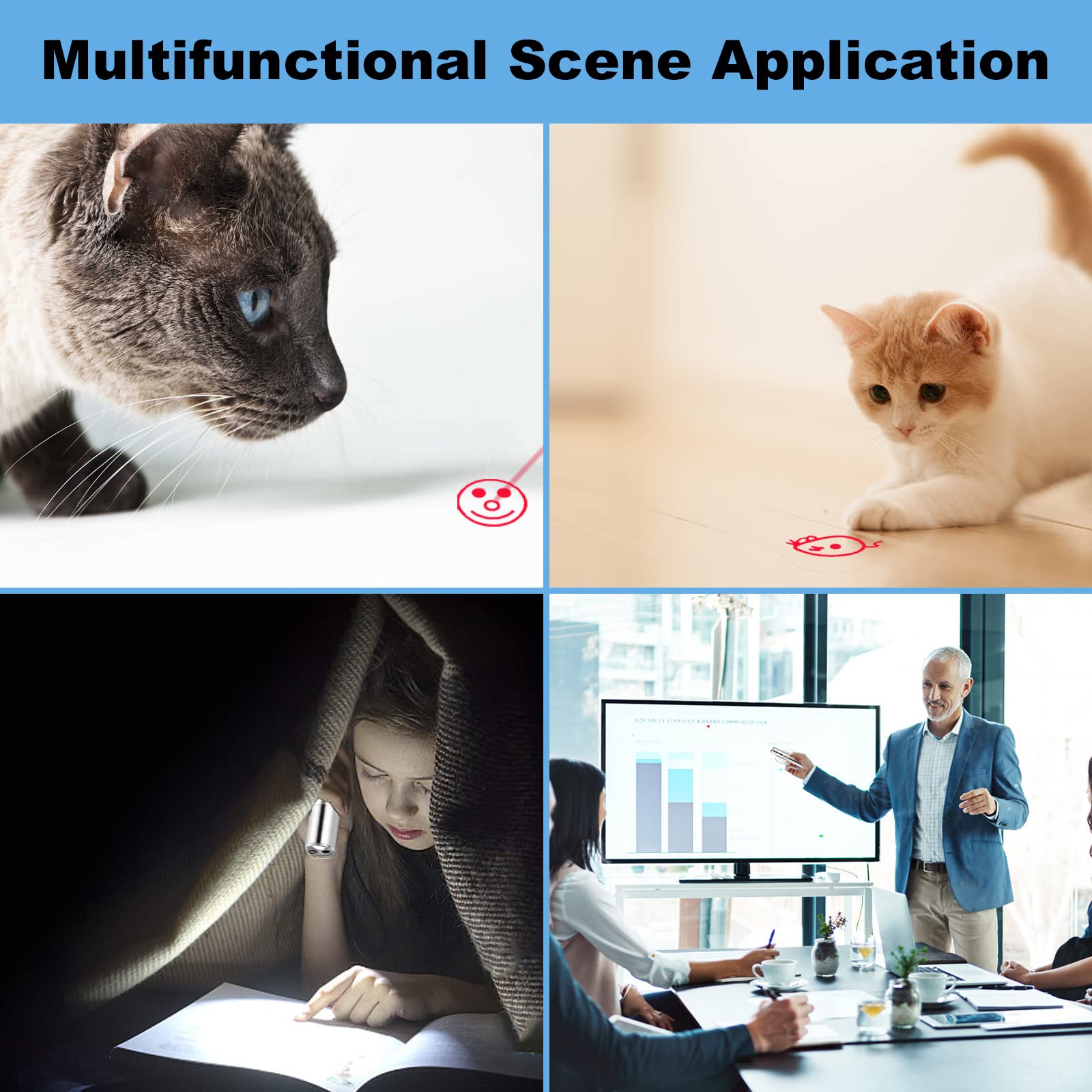 CHUQIANTONG cat toy laser pointer charging indicator lights during charging.