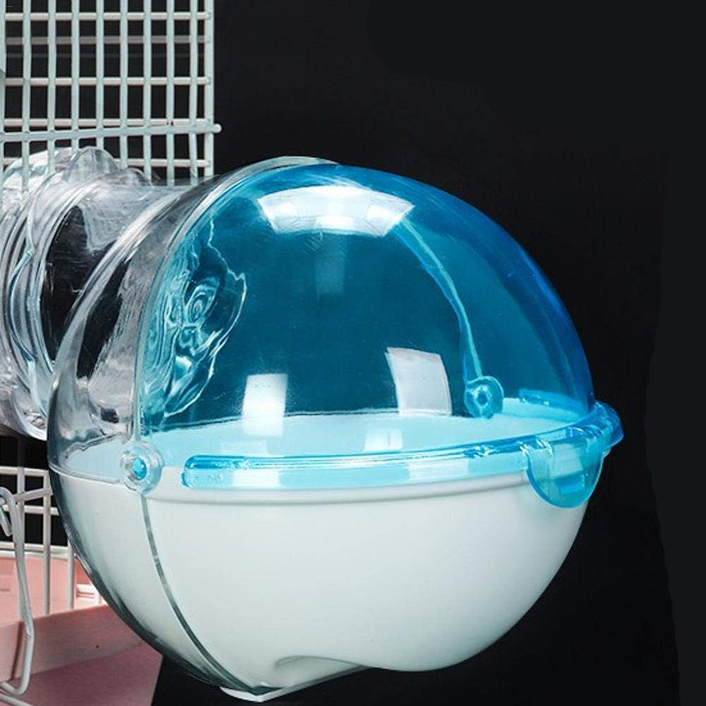 CHUQIANTONG hamster bathroom blue corner placement fits neatly beside cages