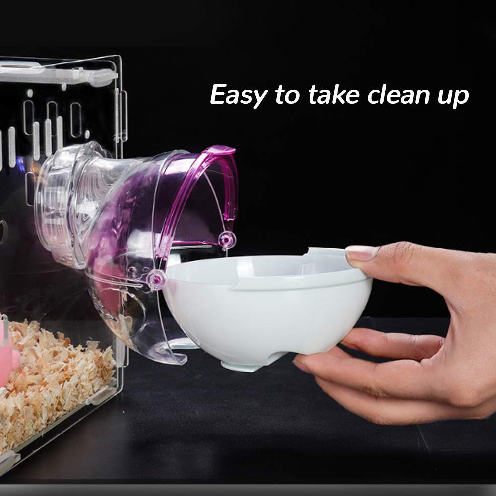 CHUQIANTONG hamster bathroom blue inside view aids gentle supervision during sand baths