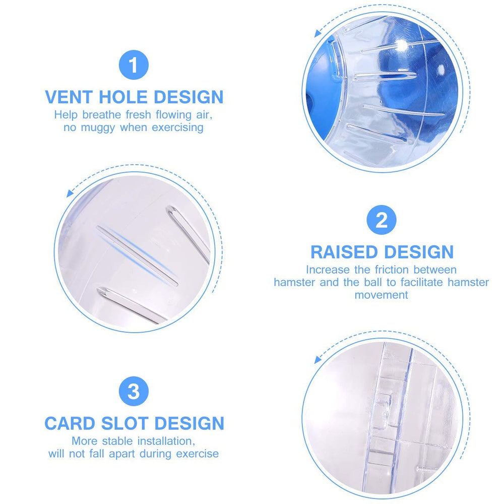 CHUQIANGTONG hamster exercise ball open-lid-assembly demonstrates easy setup for playtime