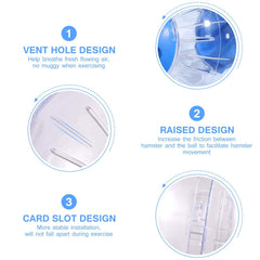 CHUQIANGTONG hamster exercise ball open-lid-assembly demonstrates easy setup for playtime