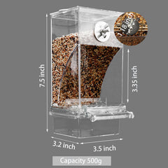Chuyouan No Mess Bird Feeder installed on cage showing secure mounting for small birds