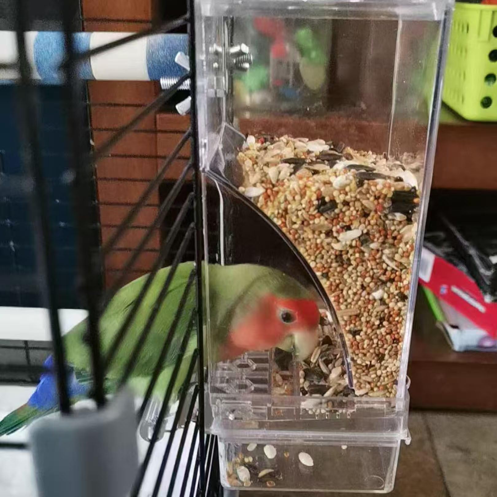 Chuyouan No Mess Bird Feeder perch design supports comfortable feeding