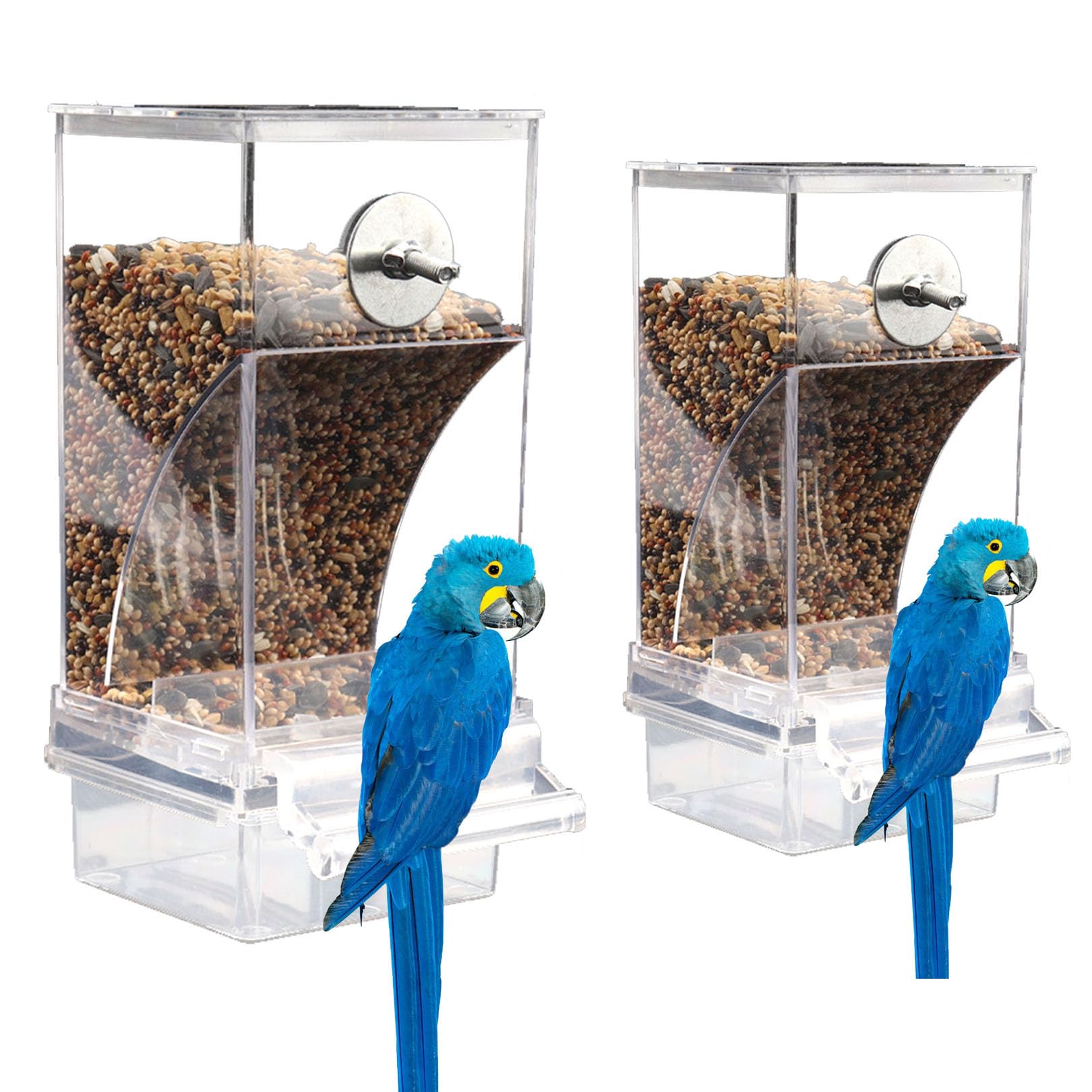 Chuyouan No Mess Bird Feeder transparent design lets you monitor seed levels at a glance