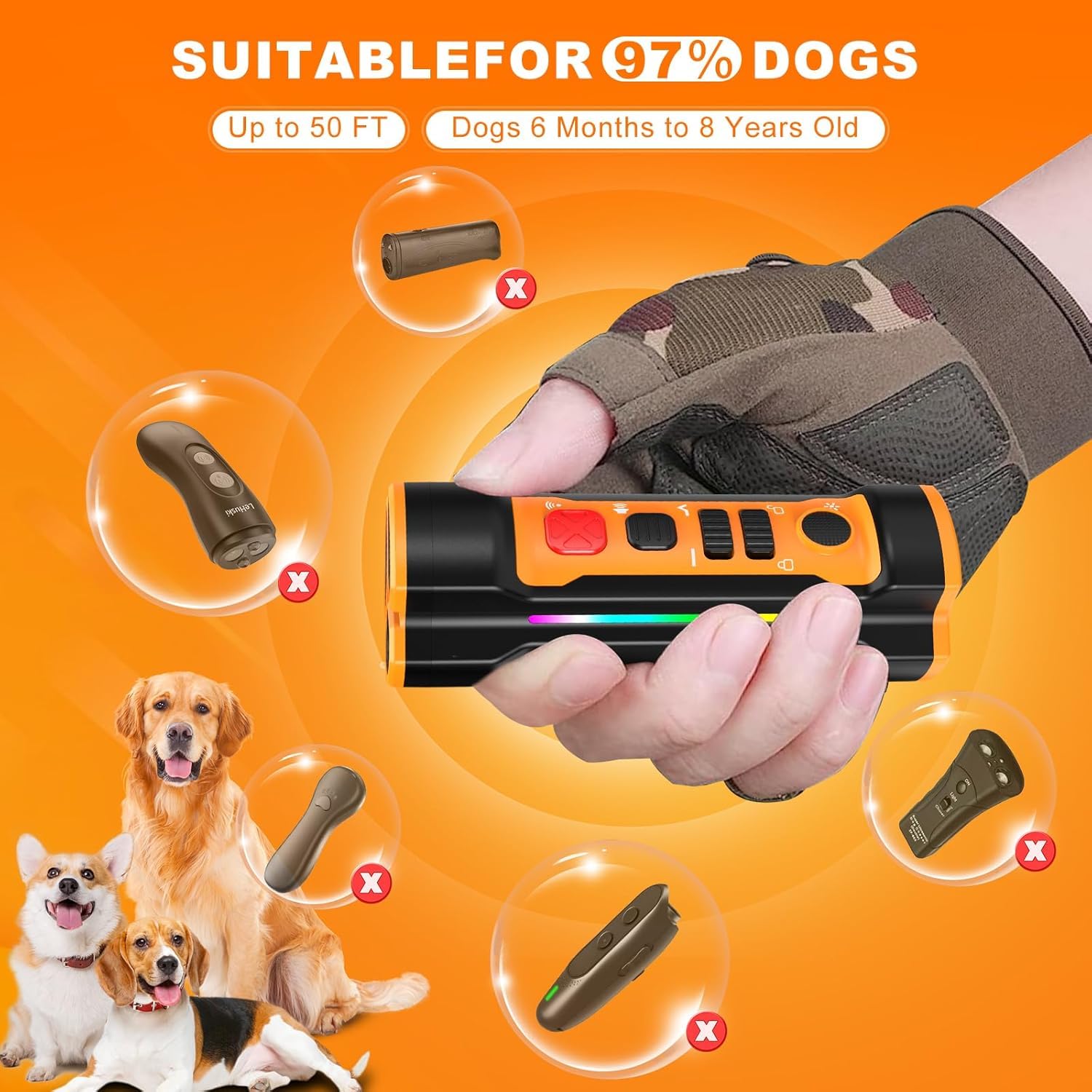 Chwwen dog bark deterrent party flashlight scene adds fun during gatherings
