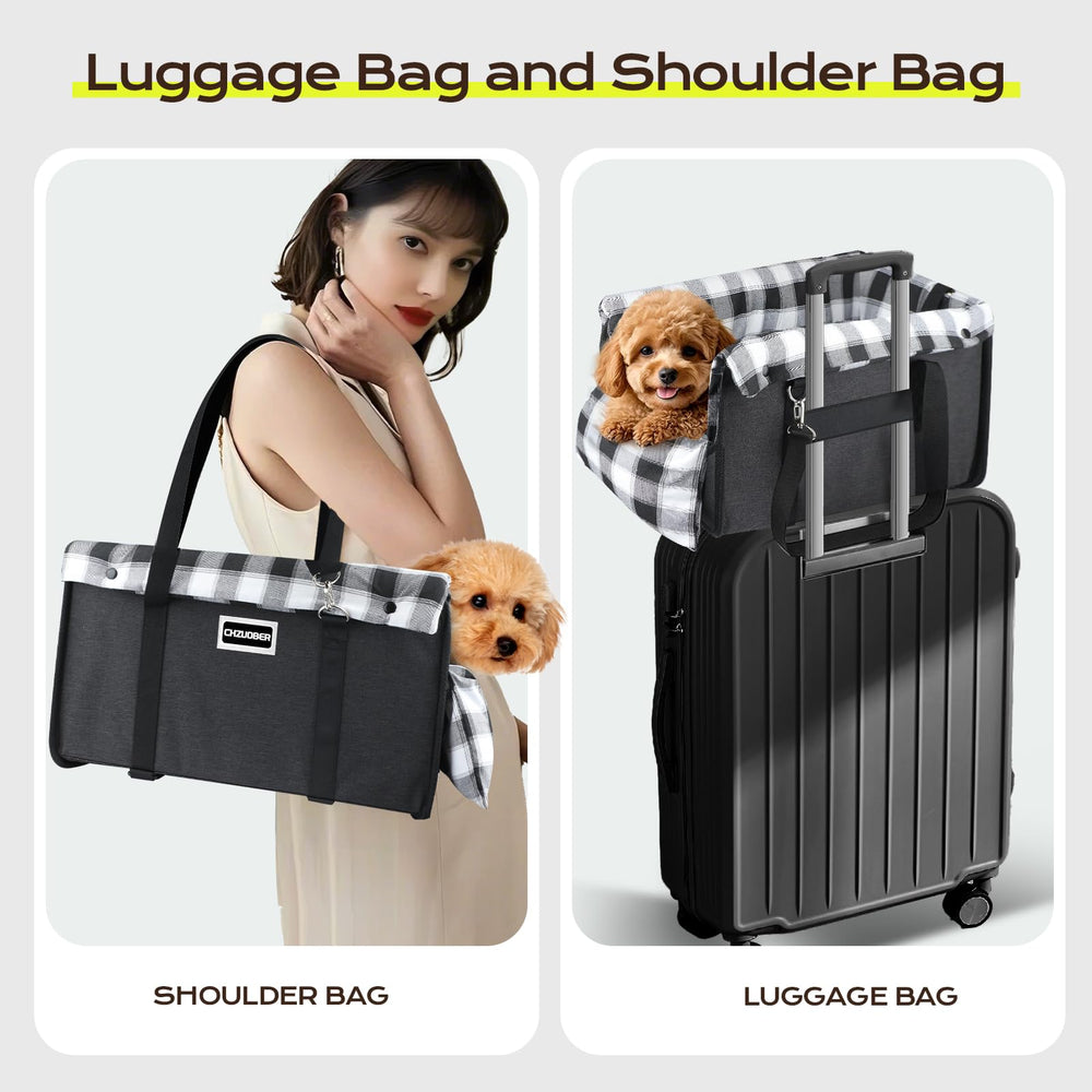 CHZUOBER built-in safety belt connects to a harness for pet security
