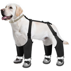 CHZUOBER dog suspender boots fleece lining interior for warmth in cold weather