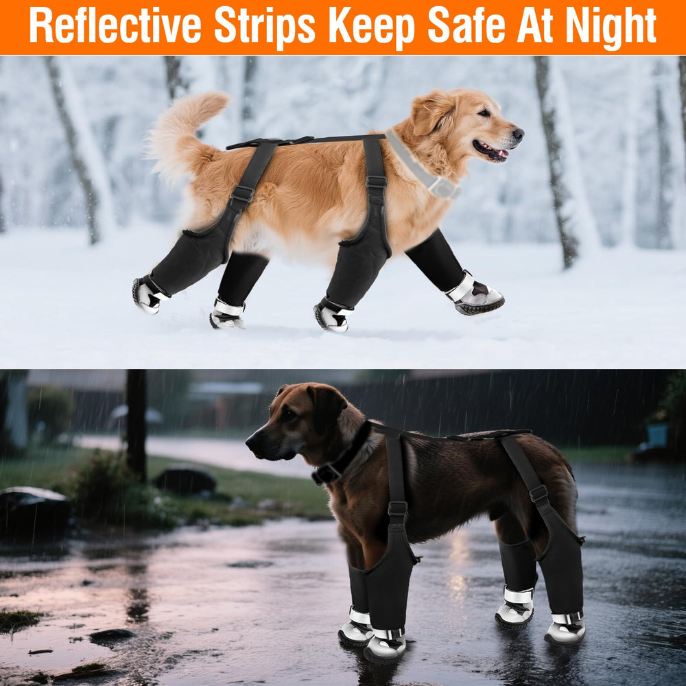 CHZUOBER Vibram sole dog boots offer solid traction on ice and wooden floors.